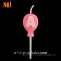 Wanted Factory 100% Fully Refined Paraffin Wax Coloured Kids Balloon Shape Birthday Candles